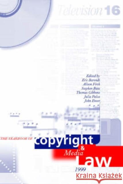 The Yearbook of Copyright and Media Law: Volume V: 2000 Barendt, Eric M. 9780198299196 Oxford University Press - książka