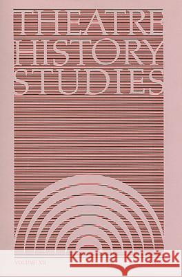 Theatre History Studies 1992 Ron Engle 9780817353889 University Alabama Press - książka