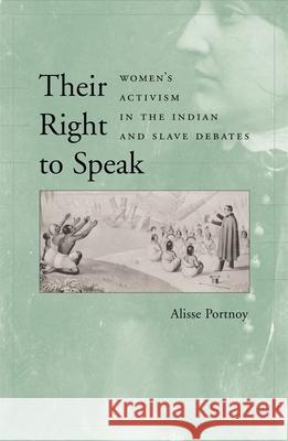 Their Right to Speak: Women's Activism in the Indian and Slave Debates Portnoy, Alisse 9780674019225 Harvard University Press - książka