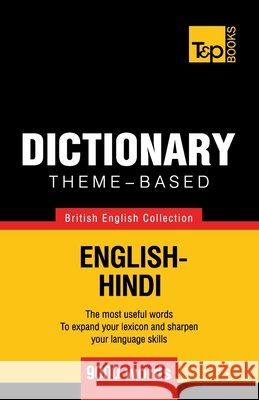 Theme-based dictionary British English-Hindi - 9000 words Andrey Taranov 9781786165404 T&p Books - książka