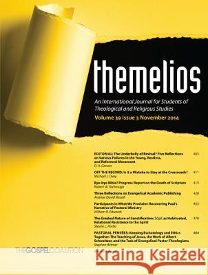 Themelios, Volume 39, Issue 3 D. A. Carson 9781498218917 Wipf & Stock Publishers - książka