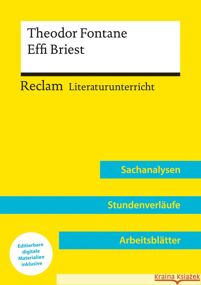 Theodor Fontane: Effi Briest (Lehrerband) Hagner, Joachim 9783150158272 Reclam, Ditzingen - książka