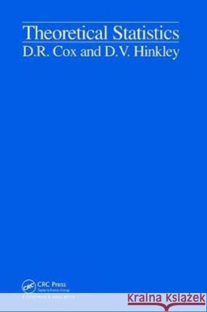 Theoretical Statistics D. R. Cox 9781138469600 CRC Press - książka