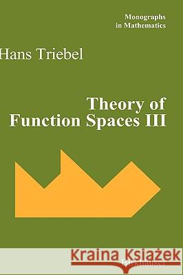 Theory of Function Spaces III Hans Triebel 9783764375812 Birkhauser Basel - książka