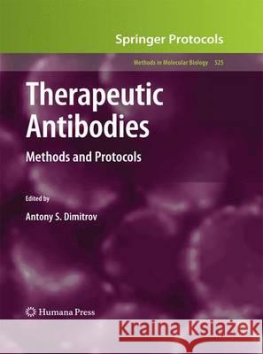 Therapeutic Antibodies: Methods and Protocols Dimitrov, Antony S. 9781627038690 Humana Press - książka