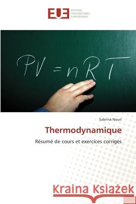 Thermodynamique Sabrina Nouri 9786203434316 Editions Universitaires Europeennes - książka