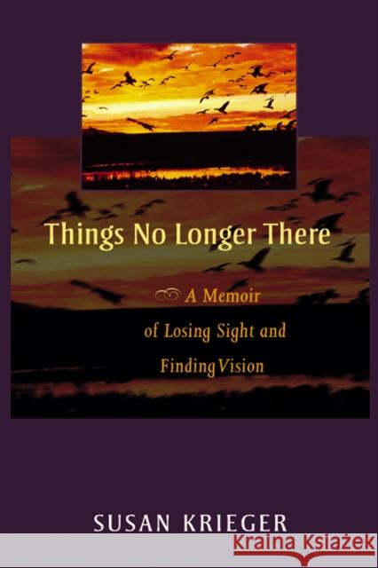 Things No Longer There: A Memoir of Losing Sight and Finding Vision Krieger, Susan 9780299208646 University of Wisconsin Press - książka