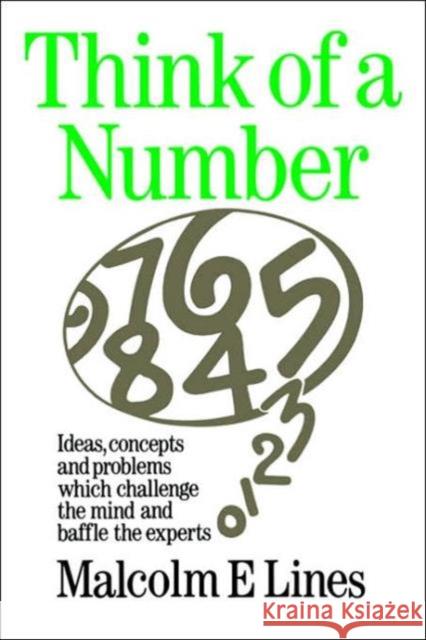 Think of a Number Malcolm E. Lines M. E. Lines 9780852741832 Taylor & Francis Group - książka