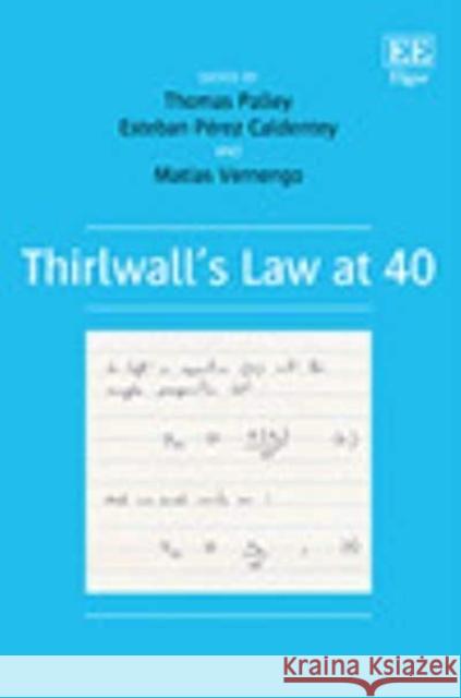 Thirlwall's Law at 40 Thomas Palley Esteban Perez Caldentey Matias Vernengo 9781800881464 Edward Elgar Publishing Ltd - książka