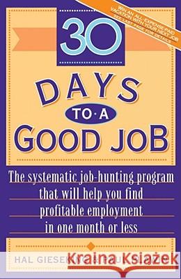 Thirty Days to a Good Job Hal Gieseking Paul Plawin Paul Plawin 9780671881276 Fireside Books - książka