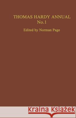 Thomas Hardy Annual No. 1 Norman Page 9781349169719 Palgrave MacMillan - książka