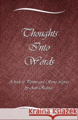 Thoughts Into Words Sarah Ann Ridings 9781532337086 Mark Ridings - książka