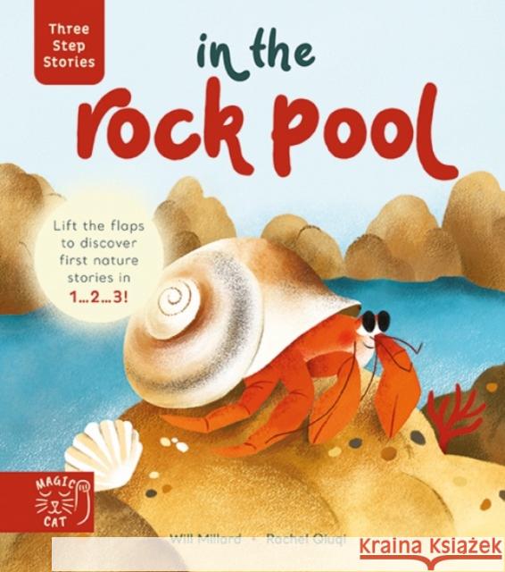 Three Step Stories: In the Rock Pool: Lift the Flaps to Discover First Nature Stories in 1… 2… 3! Will Millard 9781913520694 Magic Cat Publishing - książka