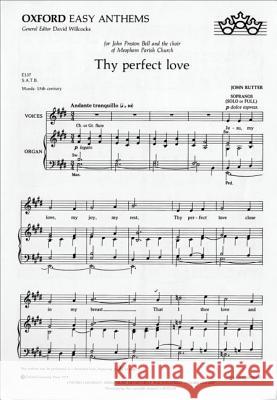 Thy perfect love  9780193511224 Oxford University Press - książka