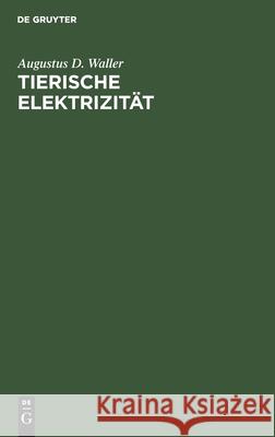 Tierische Elektrizität Waller, Augustus D. 9783112434291 de Gruyter - książka