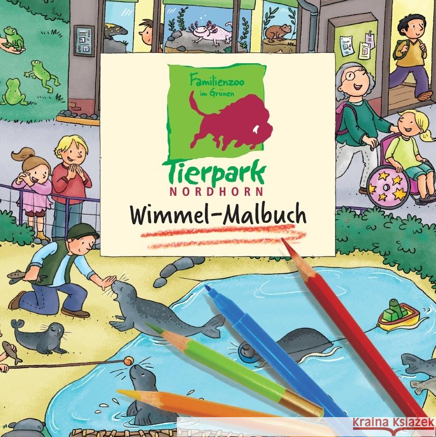 Tierpark Nordhorn Wimmel-Malbuch Görtler, Carolin 9783942491679 Wimmelbuchverlag - książka