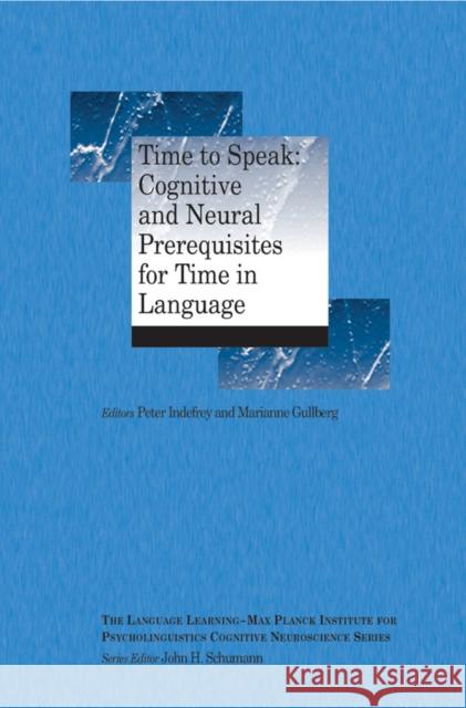 Time Speak Indefrey, Peter 9781405185813 John Wiley & Sons - książka