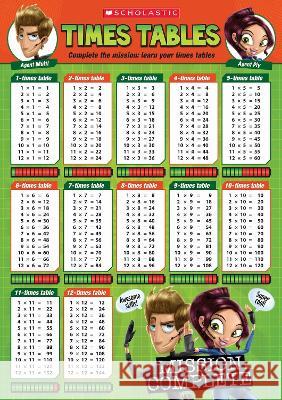 Times Tables Poster Scholastic 9781407140810 Scholastic - książka