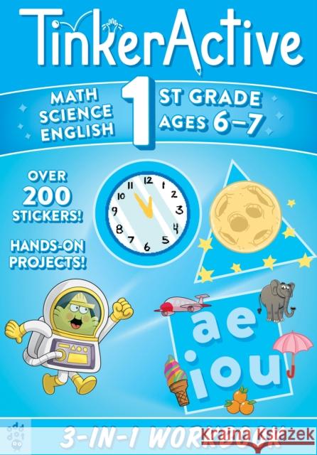 TinkerActive 1st Grade 3-in-1 Workbook: Math, Science, English Language Arts Megan Hewes Butler 9781250884732 Odd Dot - książka