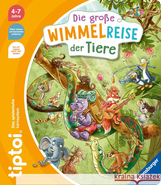 tiptoi® Die große Wimmelreise der Tiere Kiel, Anja 9783473492596 Ravensburger Verlag - książka