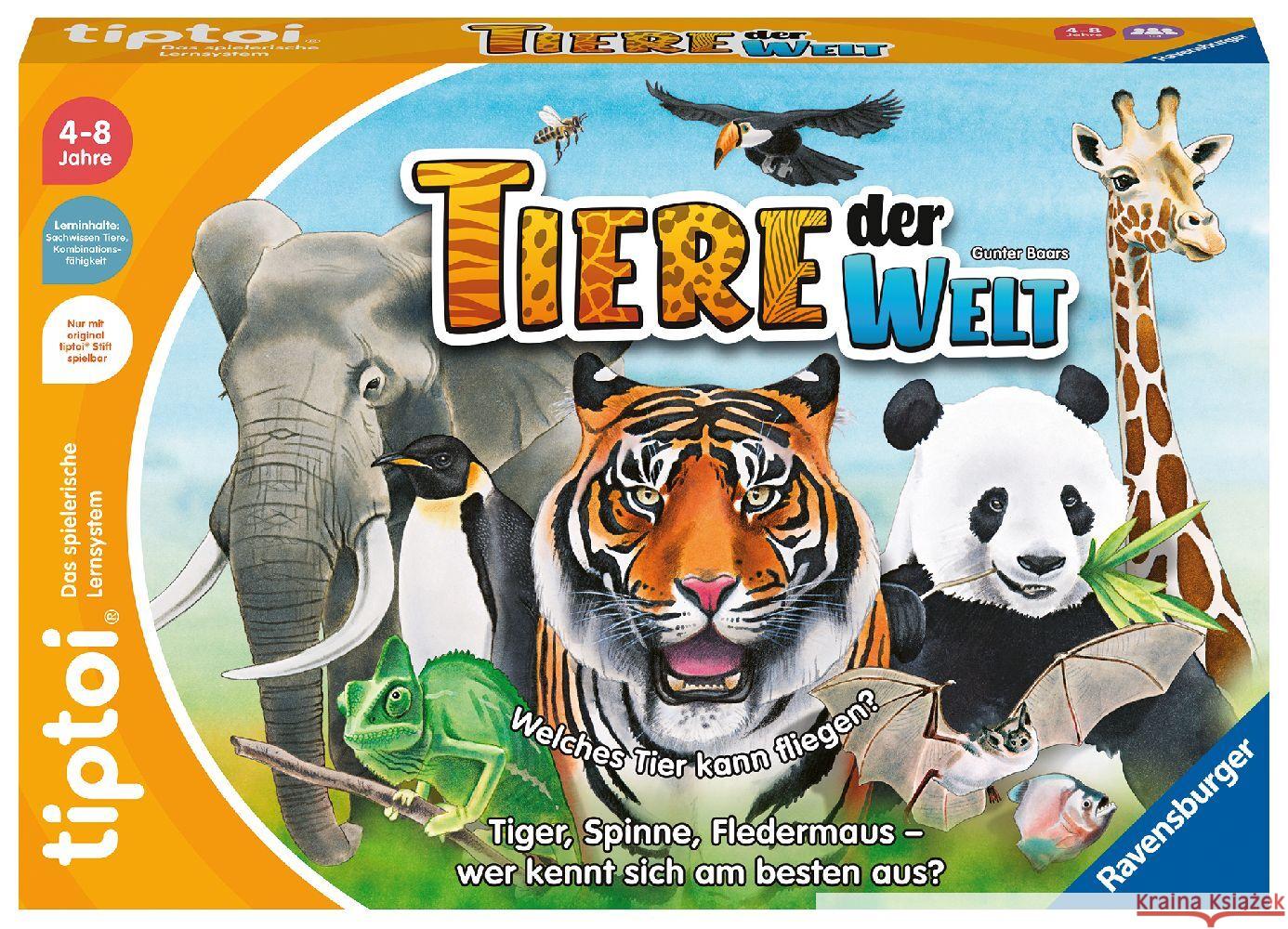 tiptoi® Tiere der Welt Baars, Gunter 4005556001712 Ravensburger Verlag - książka