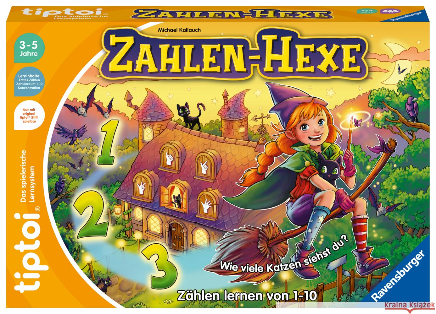 tiptoi® Zahlen-Hexe Kallauch, Michael 4005556001323 Ravensburger Spieleverlag - książka