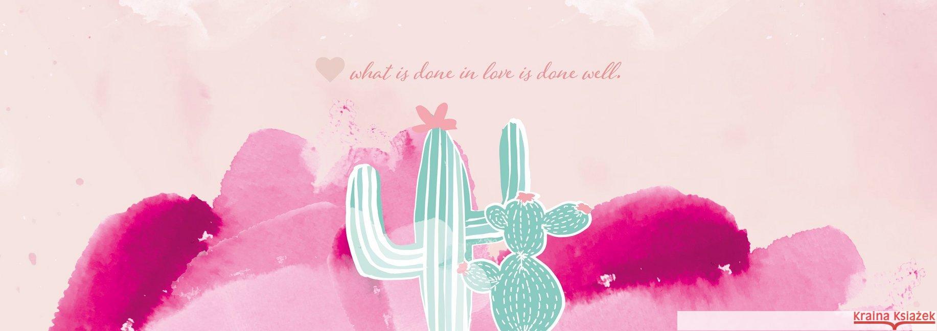 Tischkalender/Wochenkalender Alpaka & Kaktus im Querformat rosa Wirth, Lisa 9783964438928 Nova MD - książka