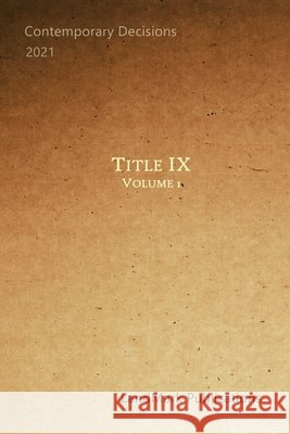 Title IX: Volume 1 Landmark Publications 9798576569595 Independently Published - książka