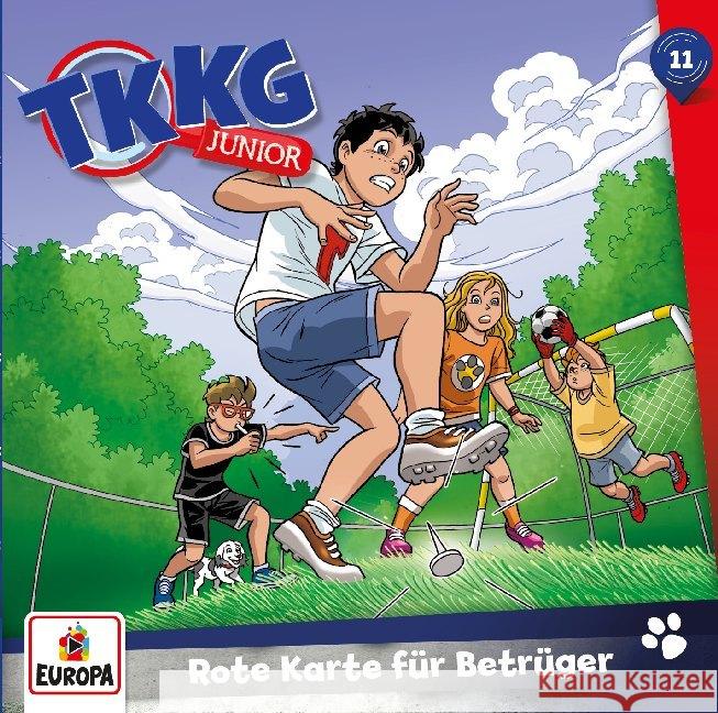 TKKG Junior - Rote Karte für Betrüger. Tl.11, 1 Audio-CD  9783803263117 United Soft Media (USM) - książka