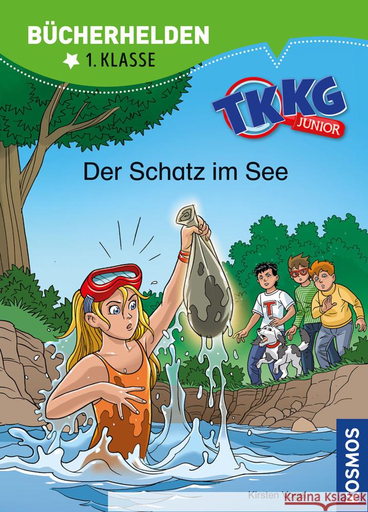 TKKG Junior, Bücherhelden 1. Klasse, Der Schatz im See Vogel, Kirsten 9783440172773 Kosmos (Franckh-Kosmos) - książka