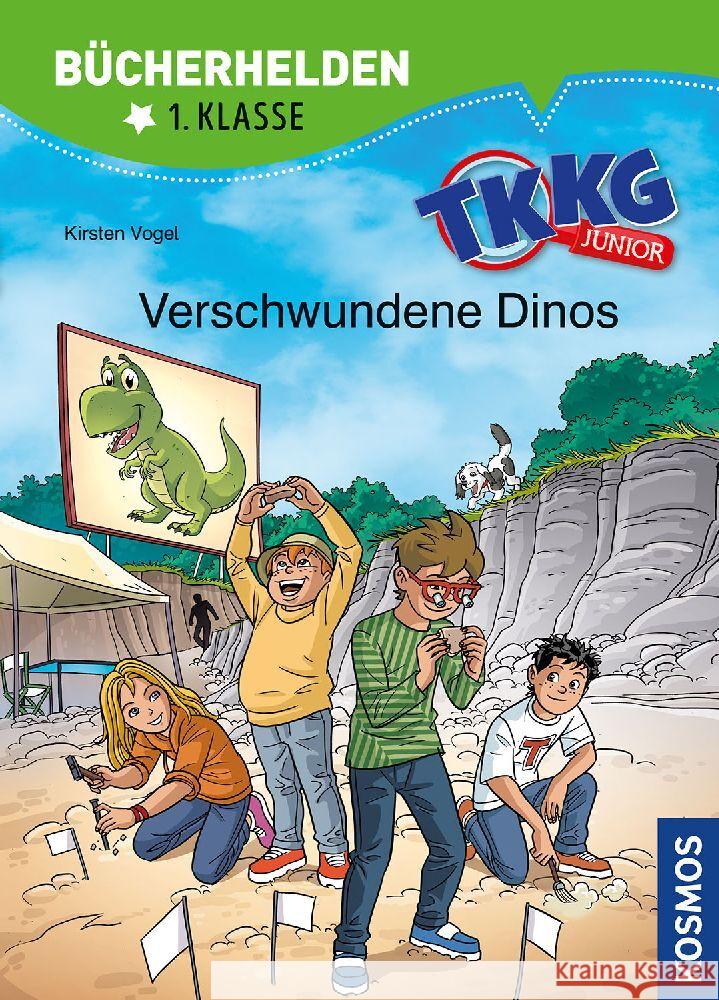 TKKG Junior, Bücherhelden 1. Klasse, Verschwundene Dinos Vogel, Kirsten 9783440175569 Kosmos (Franckh-Kosmos) - książka