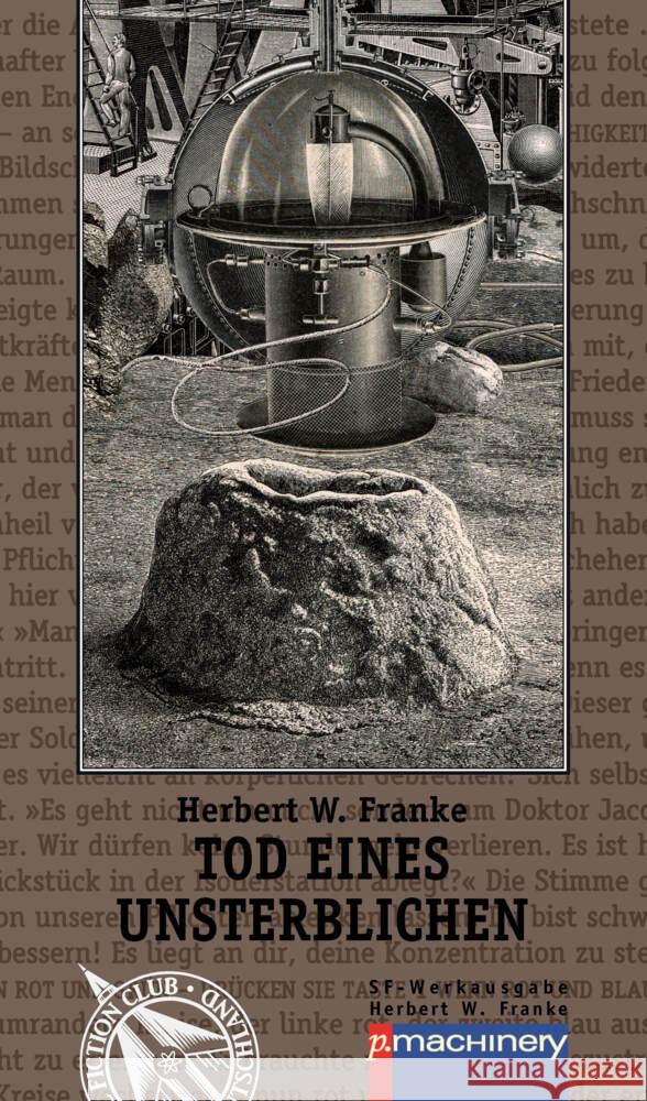 TOD EINES UNSTERBLICHEN Franke, Herbert W. 9783957652164 p.machinery - książka