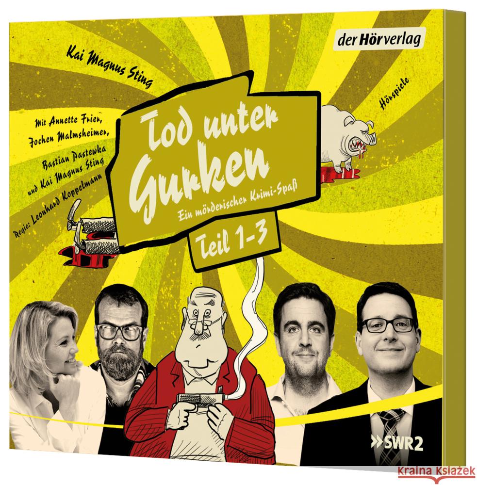 Tod unter Gurken Teil 1-3, 6 Audio-CD Sting, Kai Magnus 9783844553406 DHV Der HörVerlag - książka