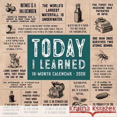 Today I Learned 2026 Wall Calendar Willow Creek Press 9781549252976 Wlcp - książka
