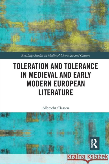 Toleration and Tolerance in Medieval European Literature  9780367787097 Taylor and Francis - książka