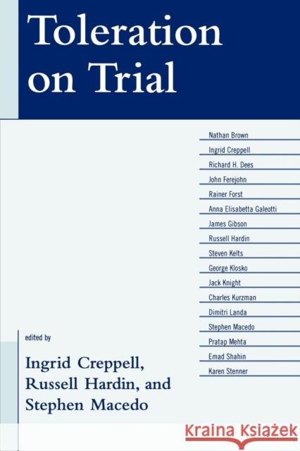 Toleration on Trial Ingrid Creppell 9780739115244 Lexington Books - książka