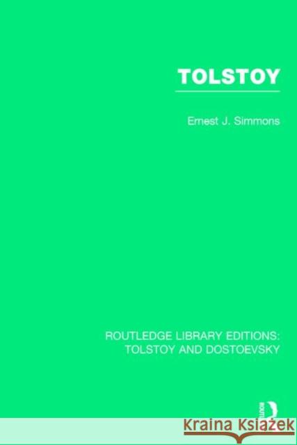 Tolstoy Ernest Joseph Simmons 9781138782297 Routledge - książka