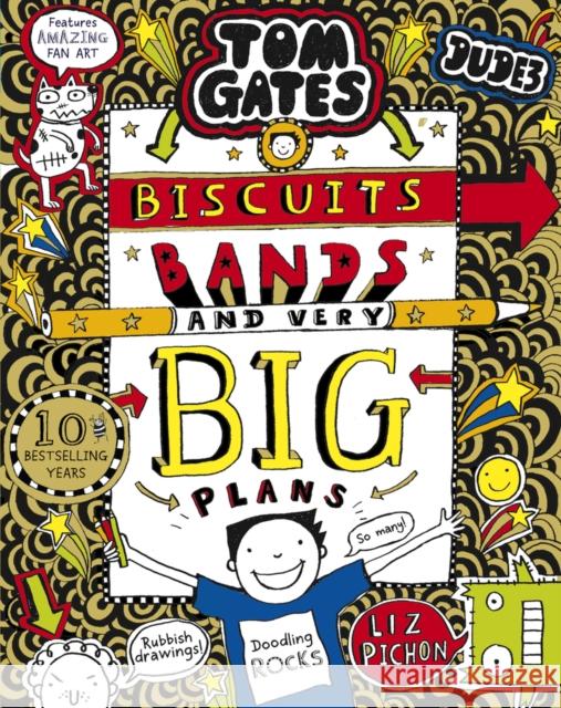 Tom Gates: Biscuits, Bands and Very Big Plans Liz Pichon 9781407189307 Scholastic - książka