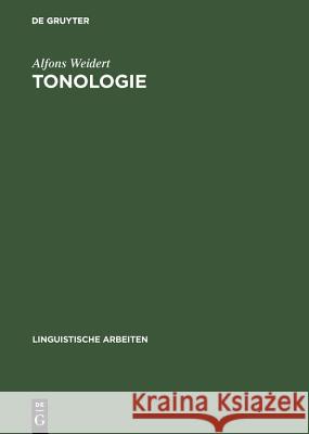 Tonologie Alfons Weidert 9783484301054 de Gruyter - książka