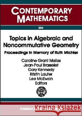Topics in Algebraic and Noncommutative Geometry : Proceedings in Memory of Ruth Michler  9780821832097 AMERICAN MATHEMATICAL SOCIETY - książka