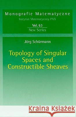 Topology of Singular Spaces and Constructible Sheaves Jvrg Sch]rmann Jorg Schurmann Joe Schurmann 9783764321895 Birkhauser - książka