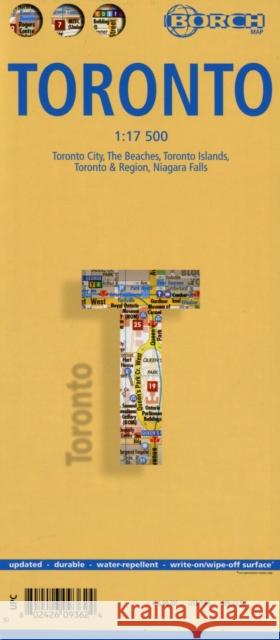 Toronto, Borch Map: Toronto City, The Beaches, Toronto Islands, Toronto & Region, Niagara Falls Borch GmbH 9783866093621 Borch GmbH - książka
