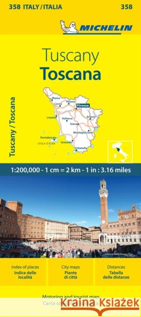 Toscana - Michelin Local Map 358: Map Michelin 9782067262966 Michelin Editions des Voyages - książka