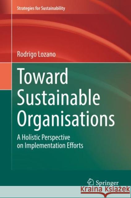 Toward Sustainable Organisations: A Holistic Perspective on Implementation Efforts Lozano, Rodrigo 9783030996758 Springer International Publishing - książka