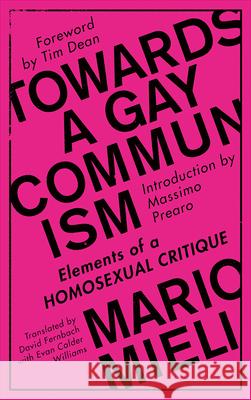 Towards a Gay Communism: Elements of a Homosexual Critique Mario Mieli David Fernbach 9780745399522 Pluto Press (UK) - książka