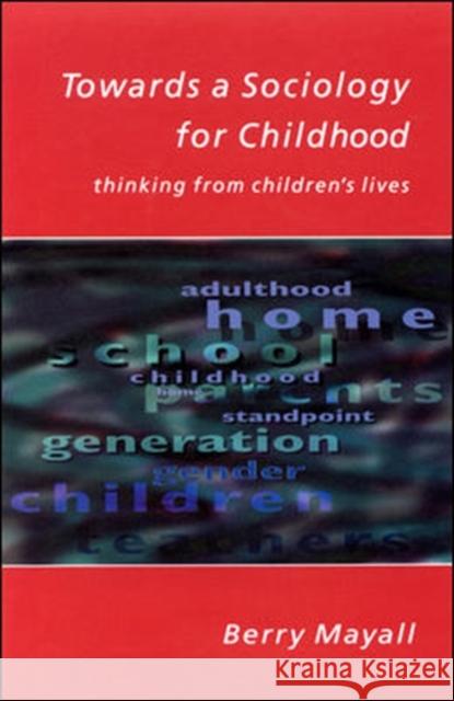 Towards a Sociology for Childhood Mayall 9780335208425  - książka