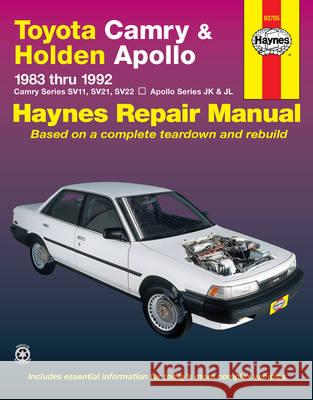 TOYOTA CAMRY AND HOLDEN APOLLO AUSTRALIAN AUTOMOTIVE REPAIR MANUAL  9781563922527 HAYNES MANUALS INC - książka