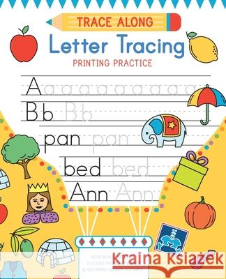Trace Along Letter Tracing Printing Practice: Workbook With 3-Letter Phonetic Words & Beginning Sounds Objects Swon Publishing 9781080398751 Independently Published - książka