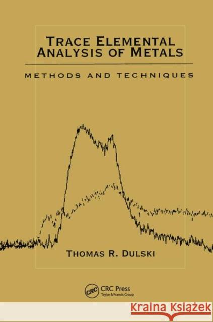 Trace Elemental Analysis of Metals: Methods and Techniques Thomas R. Dulski 9780367399696 CRC Press - książka