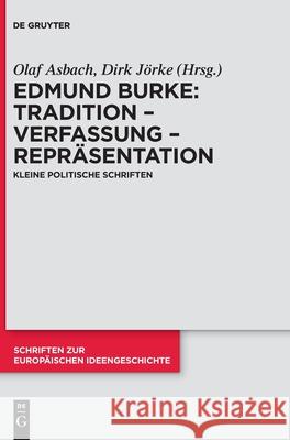 Tradition - Verfassung - Repräsentation Burke, Edmund 9783050044927 Walter de Gruyter - książka
